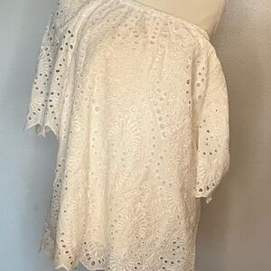 White Lace Off-Shoulder Top